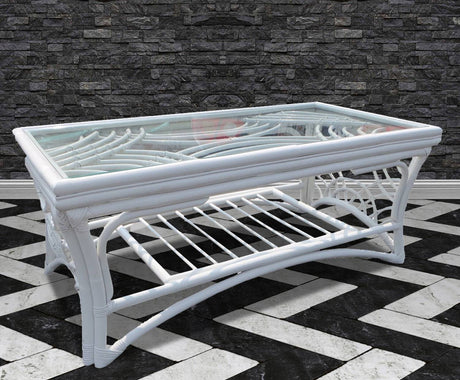 Bali 6 Pc Living Room Set in White Finish Model BL-SET-W from Spice Island Wicker