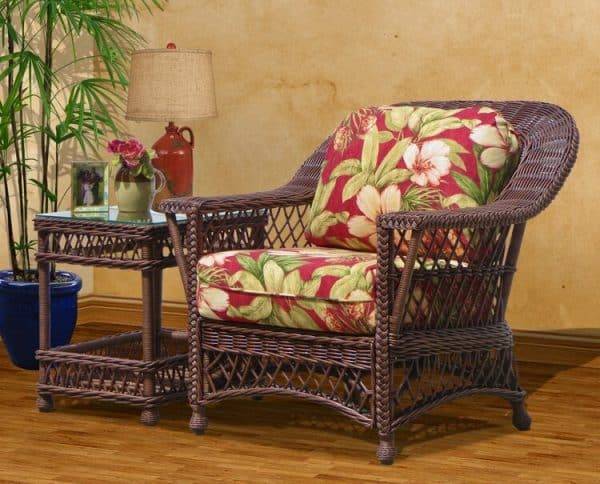Bar Harbor Brownwash Rattan 6 Pc Set Model BH-SUNRM-BW from Spice Island Wicker