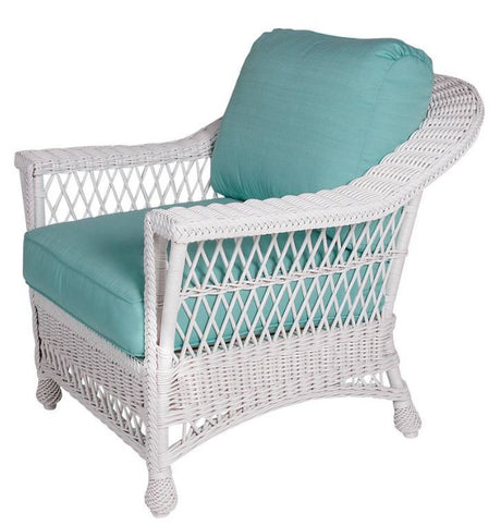 Bar Harbor Rattan Lounge Arm Chair B-01 by Designer Wicker Tribor