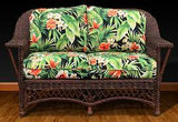Boston Harbor Brownwash Rattan Loveseat Model BHRLS-WF by Wicker Fair