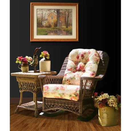 Boston Harbor Brownwash Rattan Rocker Model BHRR-WF by Wicker Fair