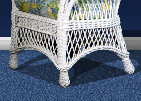Bar Harbor White Rattan Dining 5 Pc Dining Set from Spice Island Wicker