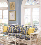 Boston Harbor White or Whitewash Rattan Loveseat Model BHLS-WF by Wicker Fair
