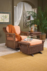Bass Harbor Rattan Living Room Coffee Single Glider Chair B-76 by Designer Wicker Tribor