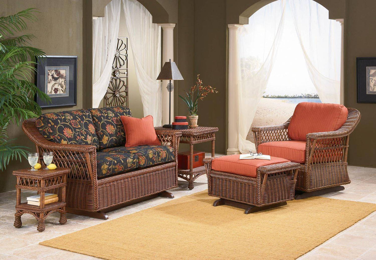 Bar Harbor 4 Pc Rattan Gliders Set by Designer Wicker Tribor