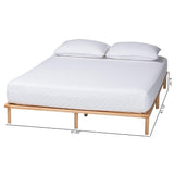 Calhoun Japandi Queen Size Bed Frame by Wicker Fair