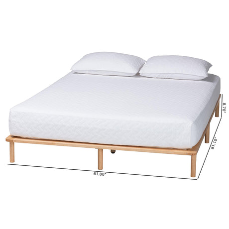 Calhoun Japandi Queen Size Bed Frame by Wicker Fair