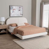 Cachet Floating Platform Bed with Rounded Headboard by Wicker Fair