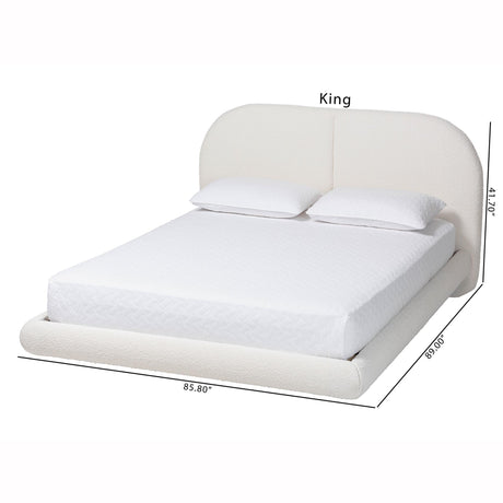 Cachet Floating Platform Bed with Rounded Headboard by Wicker Fair