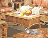 Belize Rattan Coffee Table w/Stone Top BZ-05 by Designer Wicker