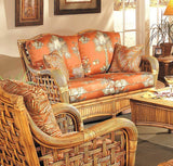 Belize Rattan Lounge-Arm Chair BZ-01 by Designer Wicker with Cushions Made in the USA