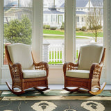 Belize 2 Pc Rattan Rocker and End Table Set BZ-SET2 by Designer Wicker Tribor