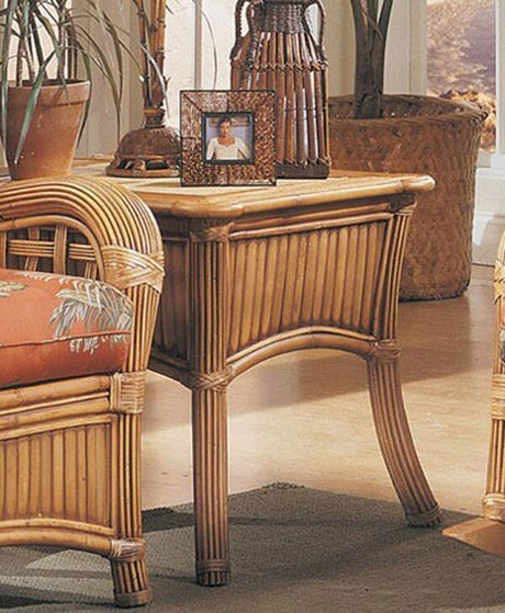 Belize 2 Pc Rattan Rocker and End Table Set BZ-SET2 by Designer Wicker Tribor