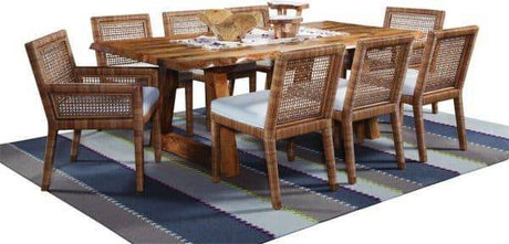 Pine Isle Dining Side Chairs made of Indoor Wood and Wicker Model 1023-028