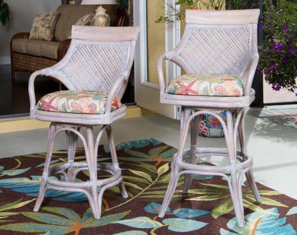 Bermuda Rattan and Wicker Swivel Barstool BER101-30 from Alexander and Sheriden