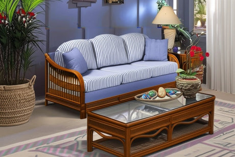 Bermuda Pecan 4 Pc Living Room Set by South Sea Rattan Model 1400