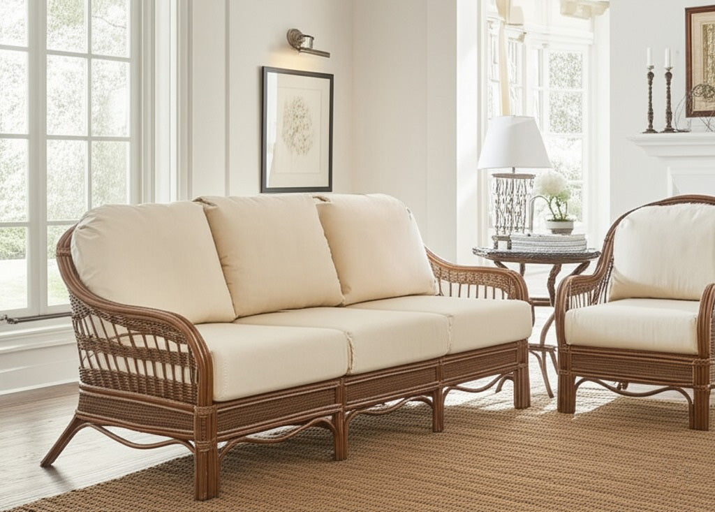Bermuda Pecan Sofa by South Sea Rattan Model 1403