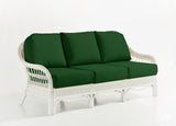Bermuda Indoor Wicker Whitewash Queen Sleeper Sofa by South Sea Rattan Model 1416