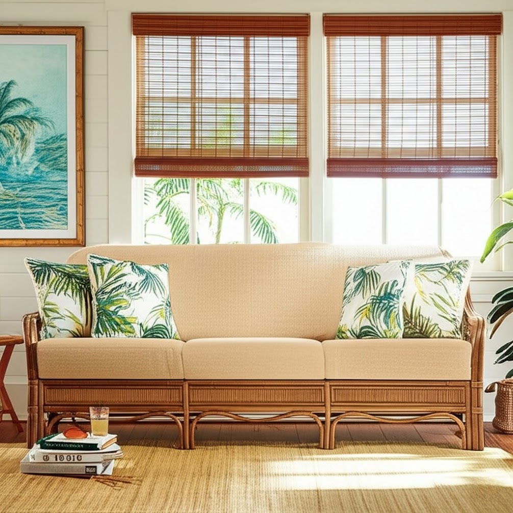 Bermuda Pecan Sofa by South Sea Rattan Model 1403