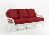 Bermuda Indoor Wicker Whitewash Queen Sleeper Sofa by South Sea Rattan Model 1416