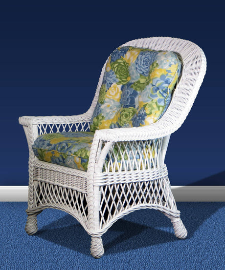 Bar Harbor White Rattan Dining 5 Pc Dining Set from Spice Island Wicker