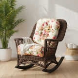 Boston Harbor Brownwash Rattan Rocker Model BHRR-WF by Wicker Fair