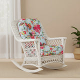 Boston Harbor White or Whitewash Rattan Rocker Model BHR-WF by Wicker Fair