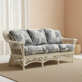 Boston Harbor Rattan White or Whitewash Sofa Model BH3S-WF by Wicker Fair