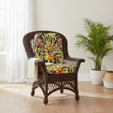 Boston Harbor Brownwash Rattan Dining Arm Chair Model BHDSC-WF by Wicker Fair – Choice of Cushions Made in the USA