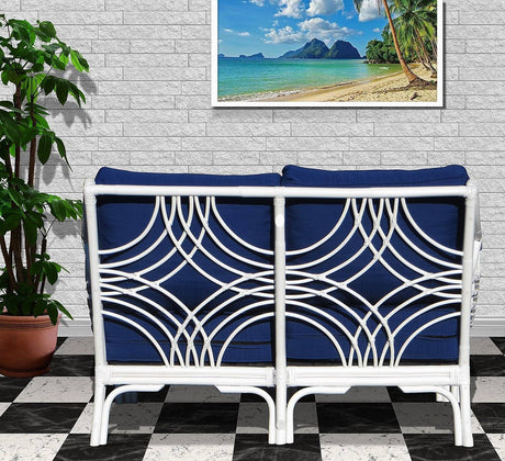 Bali Loveseat in White Finish Model BLLS-W from Spice Island Wicker