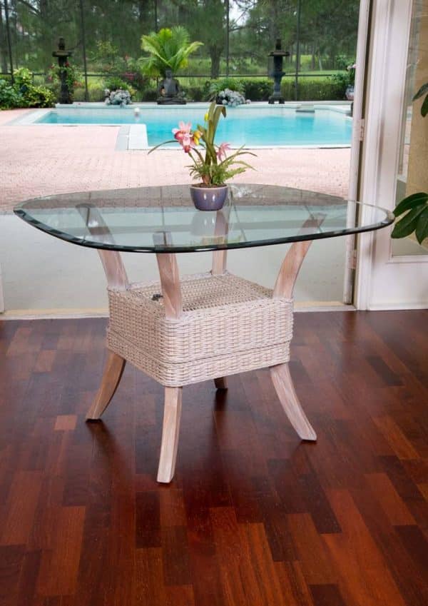 Belize Rattan and Wicker Dining Table Model BLZ012 from Alexander and Sheriden