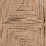 Priva Woven Paper Loom Bench with Mahogany Wood Frame by Wicker Fair