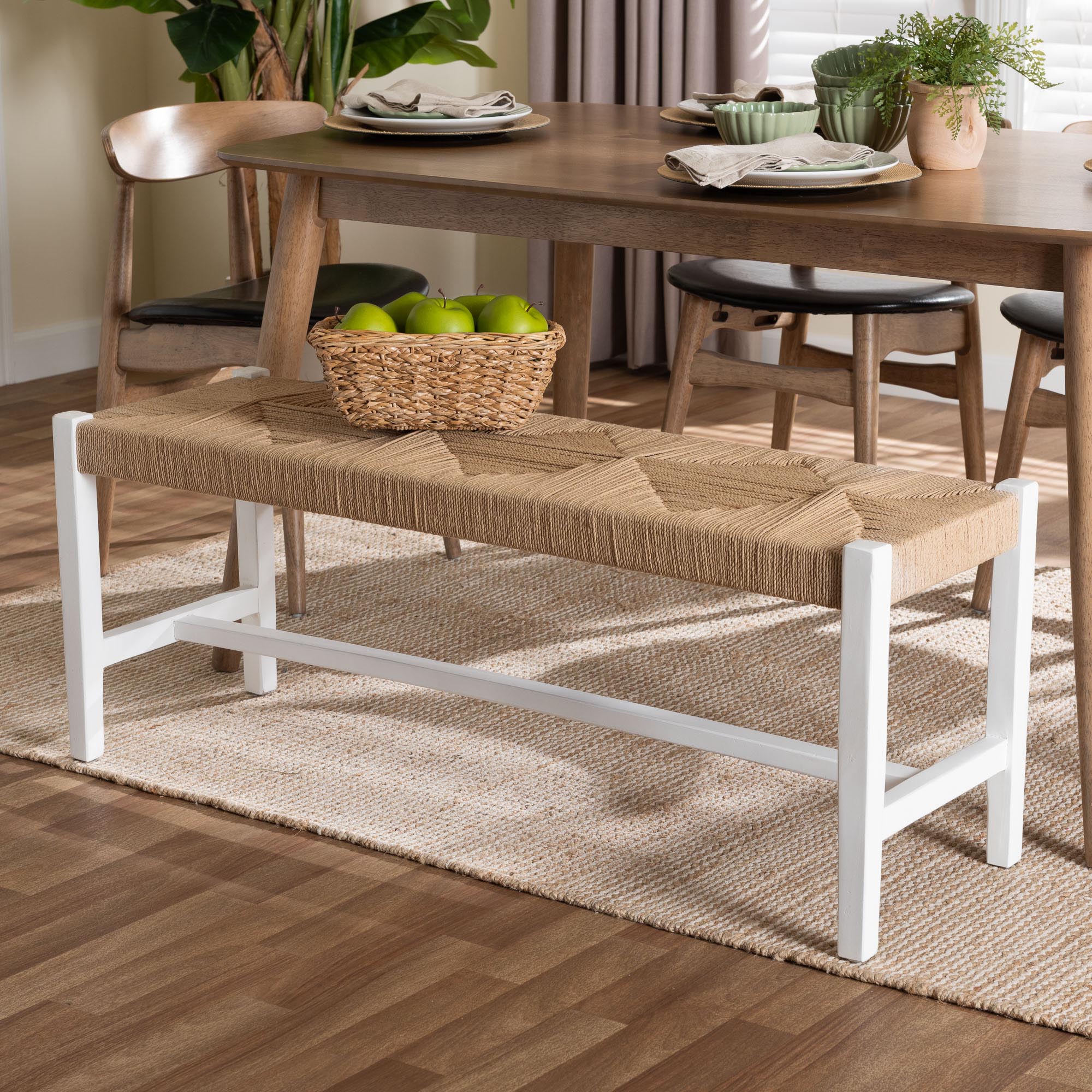 Bali & Pari Prita Woven Loom Bench – Elegant – AmericanRattan