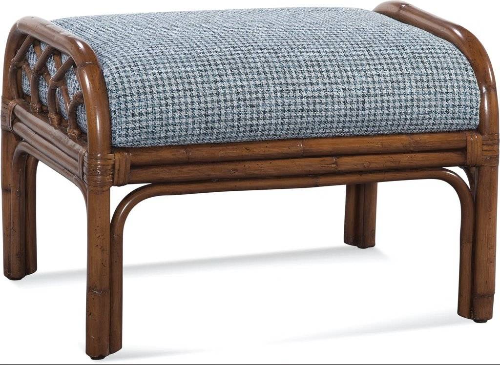Boardwalk Rattan Ottoman Model 915-009 Made in the USA by Braxton Culler