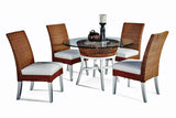 Farmhouse 6 Pc Custom Rattan Dining Set by Braxton Culler