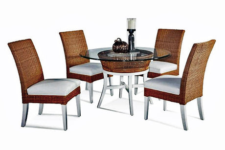Farmhouse 6 Pc Custom Rattan Dining Set by Braxton Culler