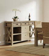 Borneo Rattan and Wood Buffet from Capris Furniture Model BU752