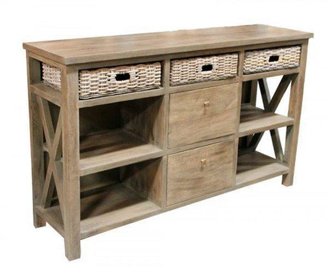 Borneo Rattan and Wood End Table from Capris Furniture Model LT752