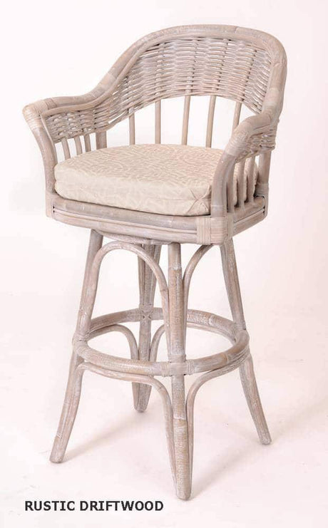 Bridgeport Rattan 3 Pc Pub Set in Bar or Counter Height from Alexander and Sheriden with Cushions Made in USA