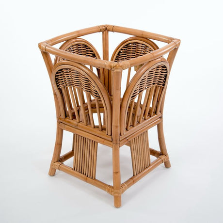 Bridgeport Rattan 6 Pc Swivel-Tilt Caster Dining Set in Antique Honey Finish