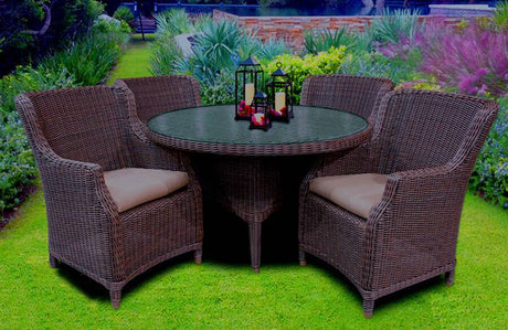 Brighton Outdoor Patio Wicker Dining Arm Chair AC9858 by Beachcraft