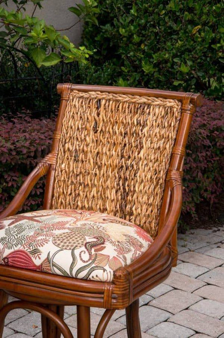 Balboa Rattan and Wicker Barstool and Counterstool by Alexander and Sheriden BAL101 with Cushions Made in USA
