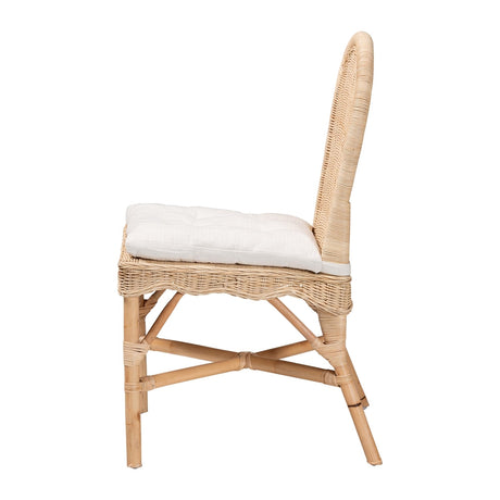 Rilu Bohemian Natural Rattan Dining Chair by Wicker Fair
