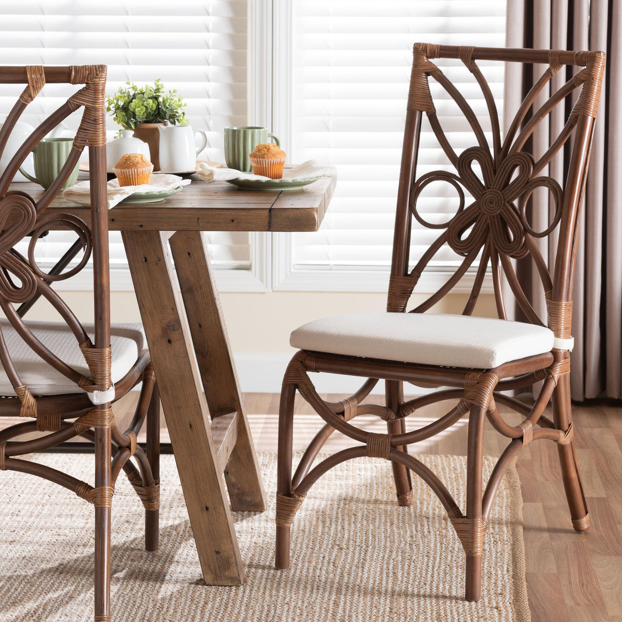 Raisa Natural Rattan Dining Chair by Wicker Fair