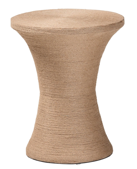 Hat Yai Japandi Natural Jute Side Table by Wicker Fair