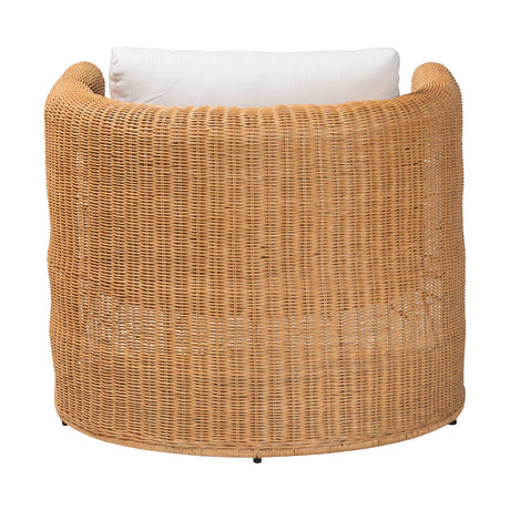 Vultan Natural Rattan Armchair with Cushion by Wicker Fair