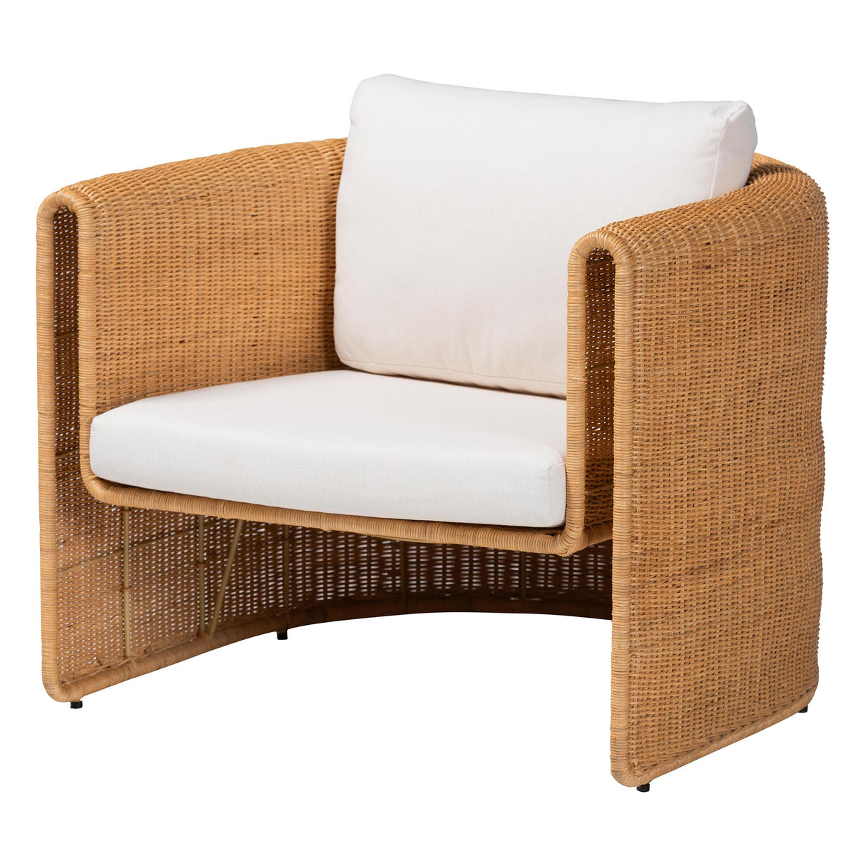 Vultan Natural Rattan Armchair with Cushion by Wicker Fair