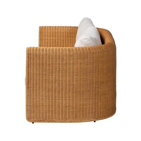 Sarina Natural Rattan Sofa with Cushion by Wicker Fair