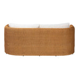 Sarina Natural Rattan Sofa with Cushion by Wicker Fair