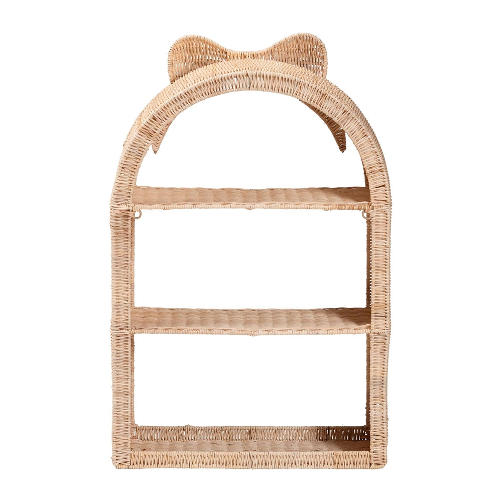Futsal Natural Rattan Wall Shelf by Wicker Fair